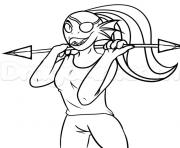 Printable undyne the fish from undertale  coloring pages